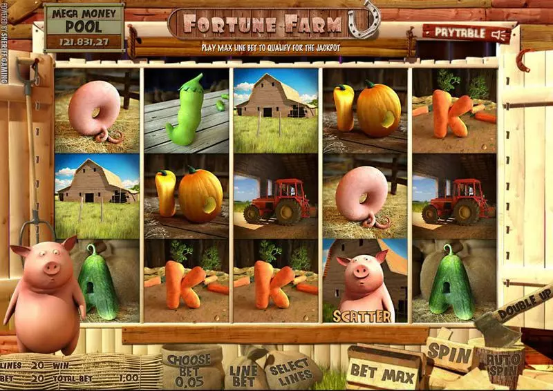 Fortune Farm Slots made by Sheriff Gaming - Main Screen Reels