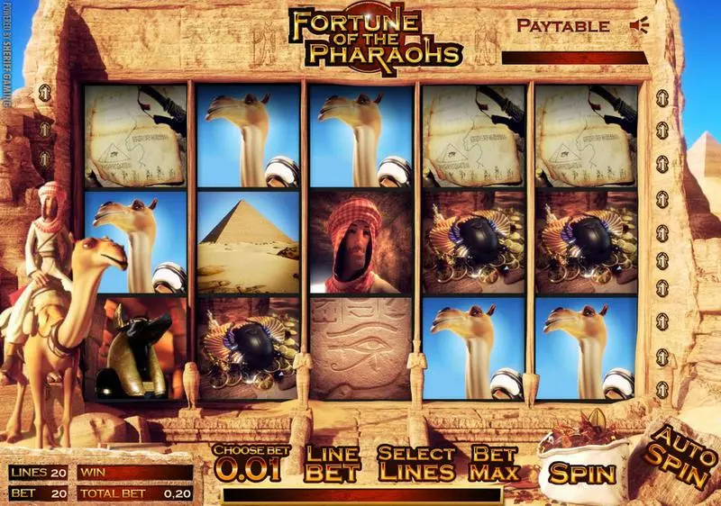 Fortune of the Pharaohs Slots made by Sheriff Gaming - Main Screen Reels