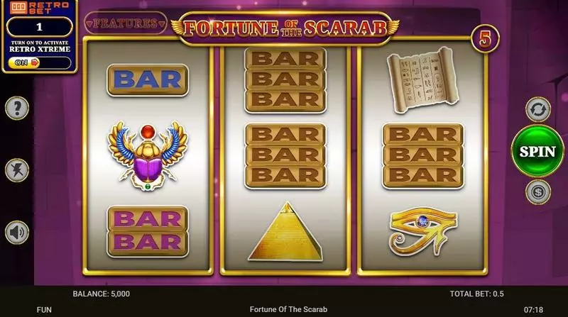 Fortune Of The Scarab Slots made by Spinomenal - Main Screen Reels