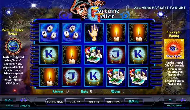 Fortune Teller Slots made by Amaya - Main Screen Reels