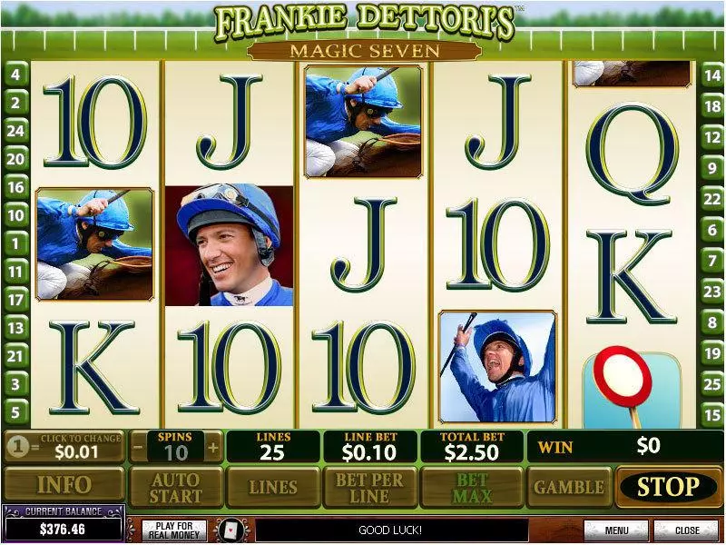Frankie Dettori's Magic Seven Slots made by PlayTech - Main Screen Reels