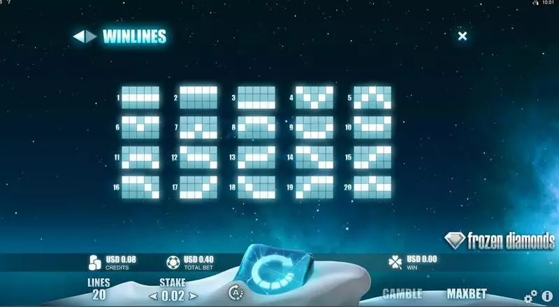 Frozen Diamonds Slots made by Microgaming - Info and Rules