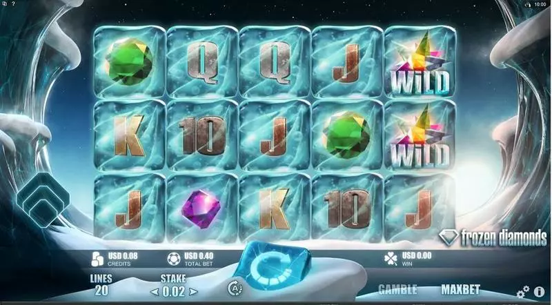 Frozen Diamonds Slots made by Microgaming - Introduction Screen