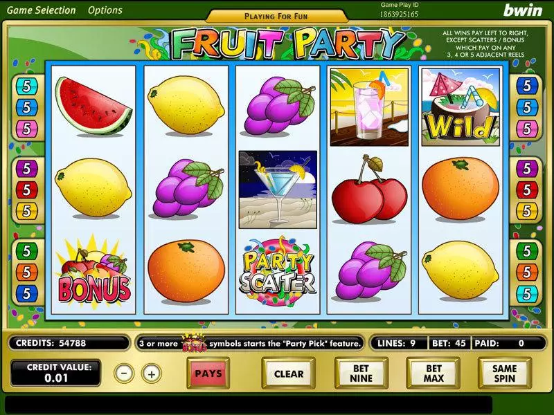 Fruit Party Slots made by Amaya - Main Screen Reels
