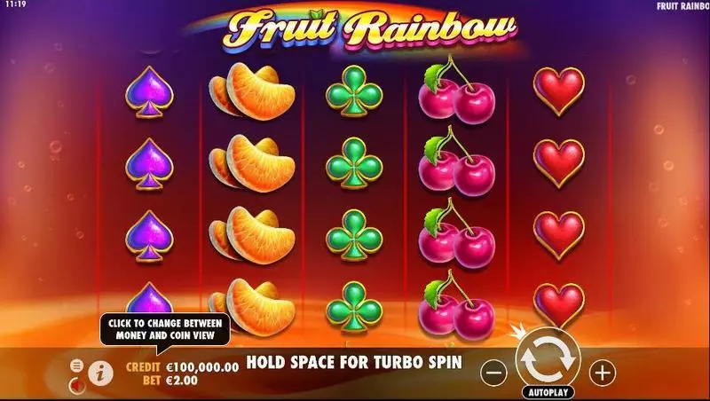 Fruit Rainbow Slots made by Pragmatic Play - Main Screen Reels
