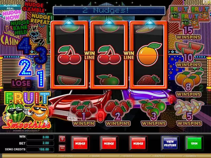 Fruit Smoothie Slots made by Microgaming - Main Screen Reels