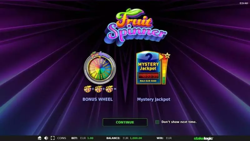 Fruit Spinner Slots made by StakeLogic - Info and Rules