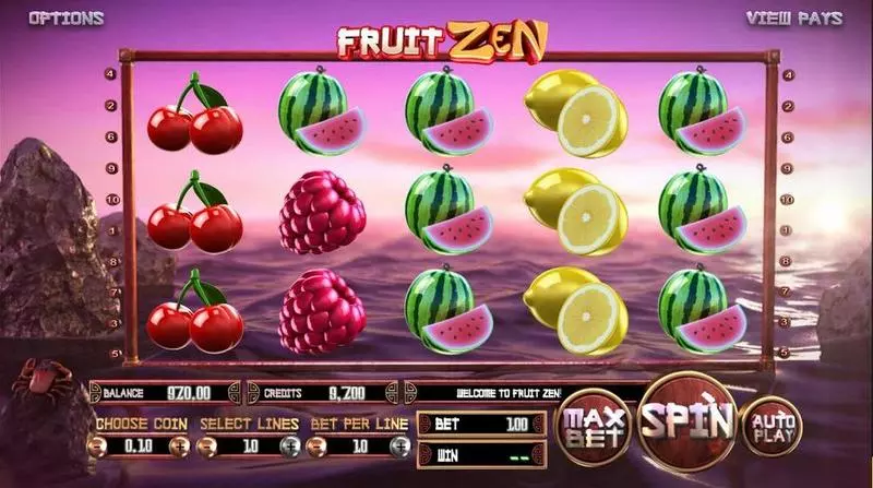 Fruit Zen Slots made by BetSoft - Introduction Screen