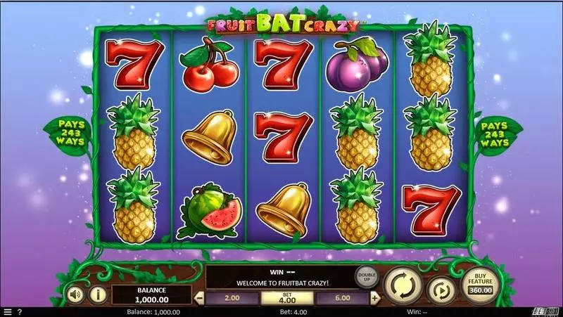 Fruitbat Crazy Slots made by BetSoft 