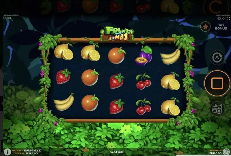 Fruits and Bombs Slots made by Mancala Gaming - Main Screen Reels