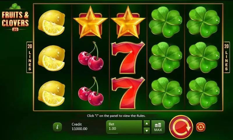 Fruits & Clovers Slots made by Playson - Main Screen Reels