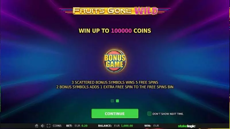 Fruits Gone Wild Slots made by StakeLogic - Bonus 2