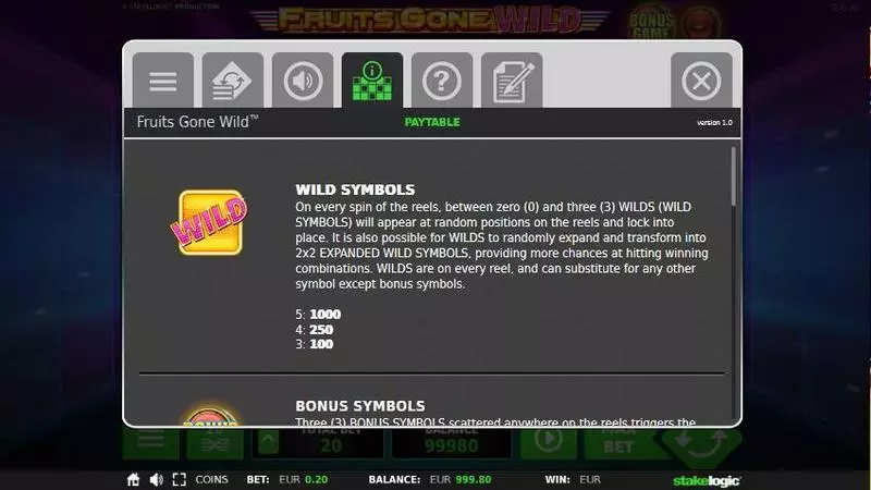 Fruits Gone Wild Slots made by StakeLogic - Bonus 3