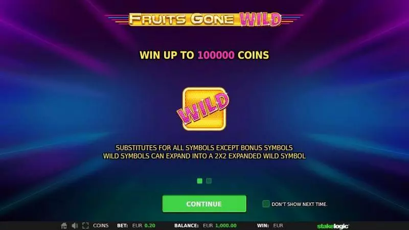 Fruits Gone Wild Slots made by StakeLogic - Info and Rules