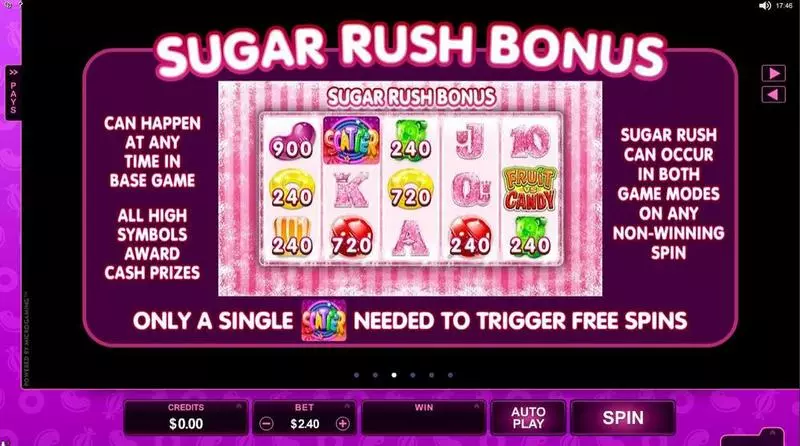Fruits vs Candy Slots made by Microgaming - Info and Rules