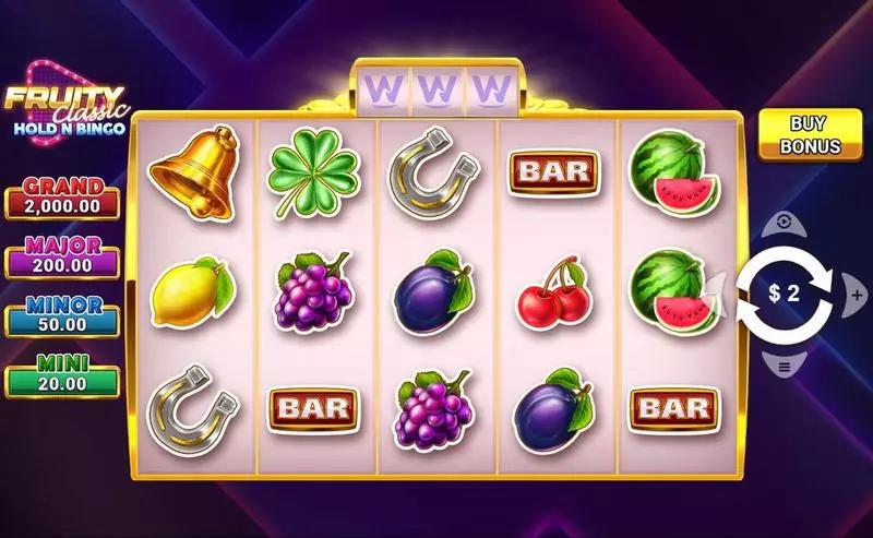 Fruity Classic Hold N Bingo Slots made by Wizard Games - Main Screen Reels