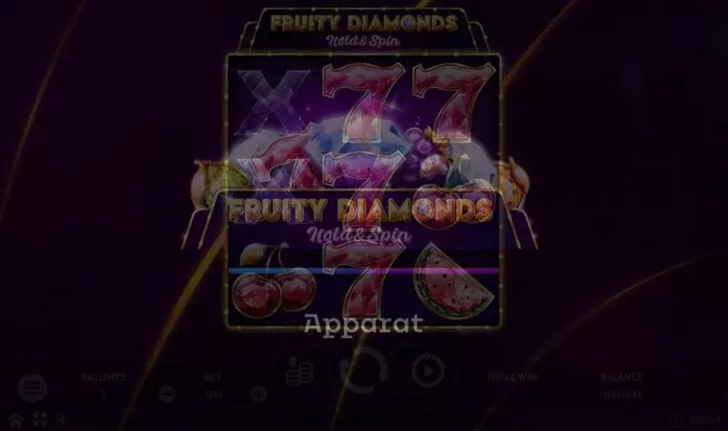 Fruity Diamonds Slots made by Apparat Gaming - Introduction Screen