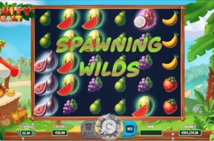 Fruity Feast Slots made by Dragon Gaming - Main Screen Reels