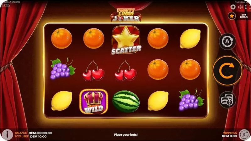 Fruityliner Joker Slots made by Mancala Gaming - Main Screen Reels