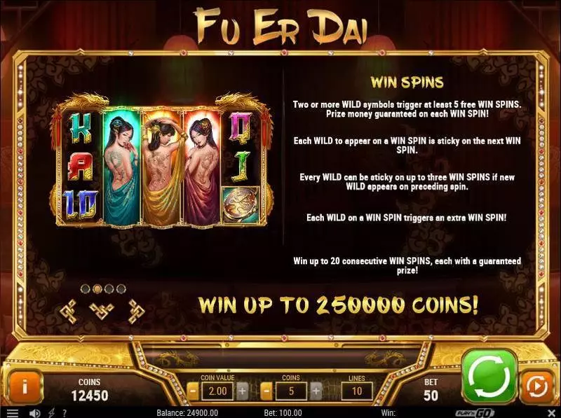 Fu Er Dai Slots made by Play'n GO - Free Spins Feature