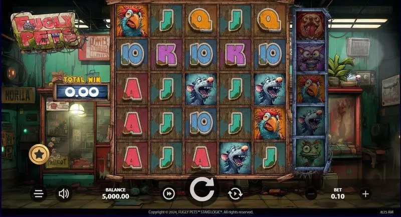 Fugly Pets Slots made by StakeLogic - Main Screen Reels