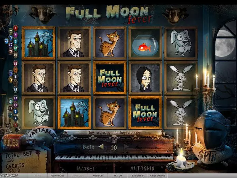 Full Moon Fever Slots made by bwin.party - Main Screen Reels