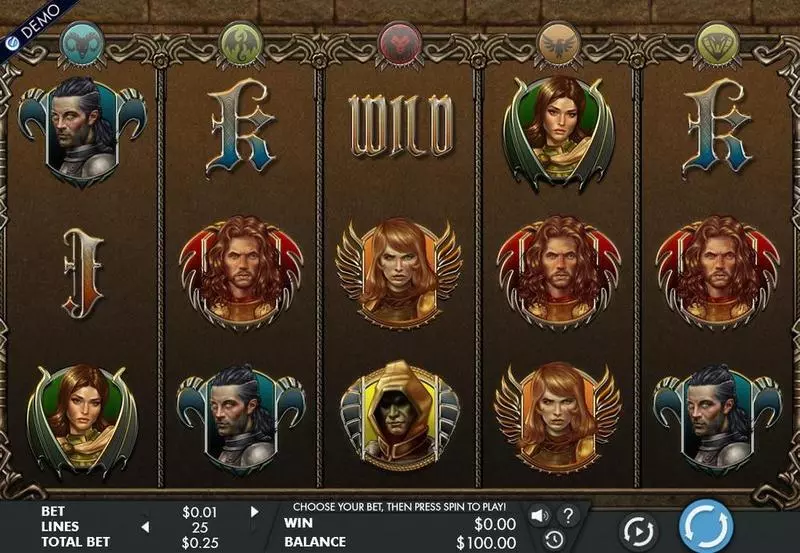 Game Of Swords Slots made by Genesis - Main Screen Reels