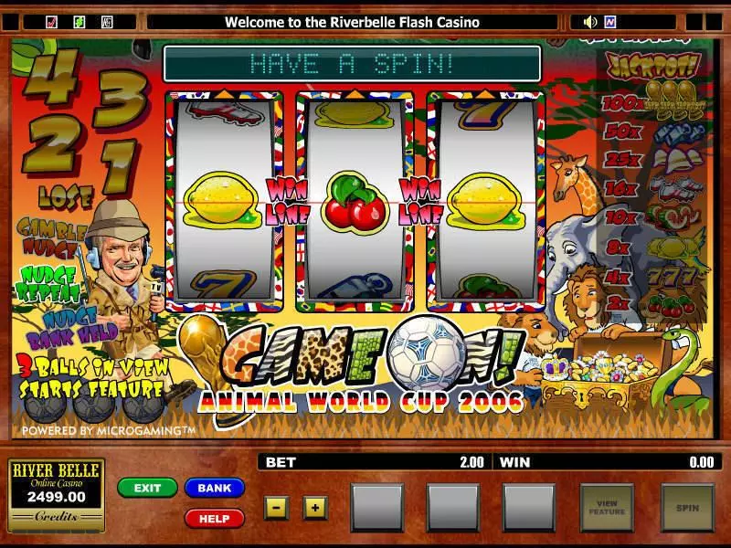 Game On! Slots made by Microgaming - Main Screen Reels