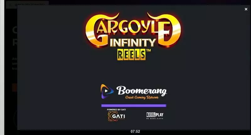 Gargoyle Infinity Reels Slots made by ReelPlay - Introduction Screen