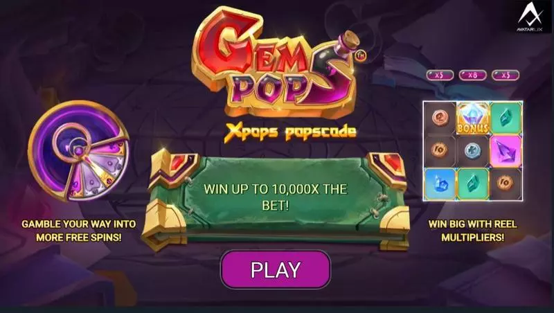 GemPops Slots made by AvatarUX - Introduction Screen