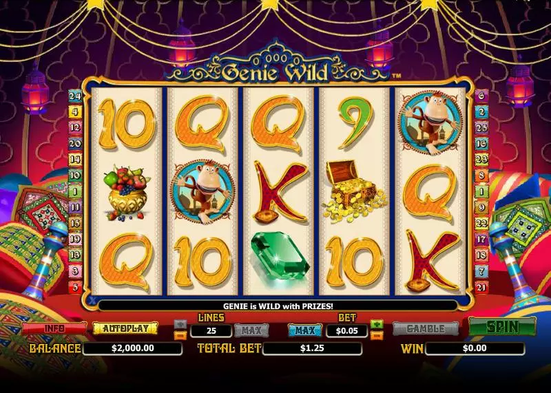 Genie Wild Slots made by NextGen Gaming - Main Screen Reels