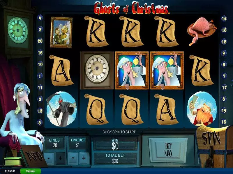 Ghosts of Christmas Slots made by PlayTech - Main Screen Reels