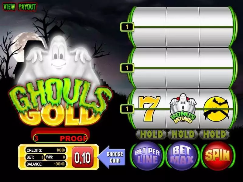Ghouls Gold Slots made by BetSoft - Introduction Screen