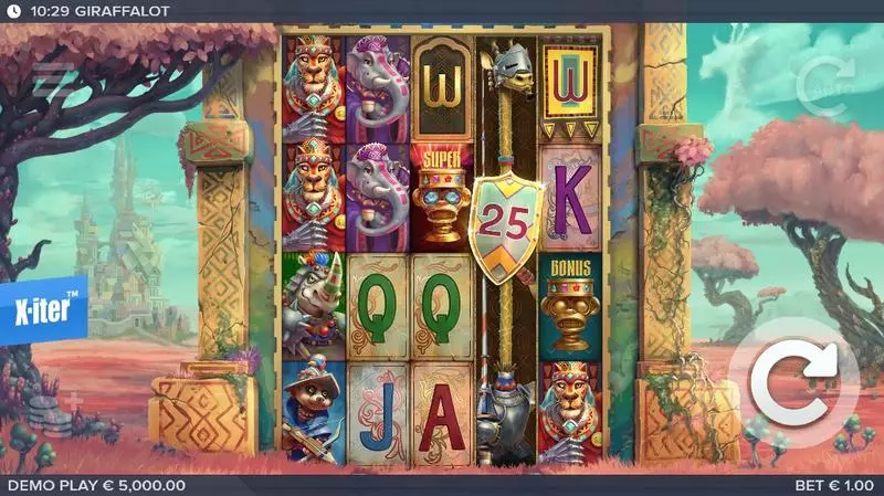 Giraffalot Slots made by Elk Studios - Main Screen Reels