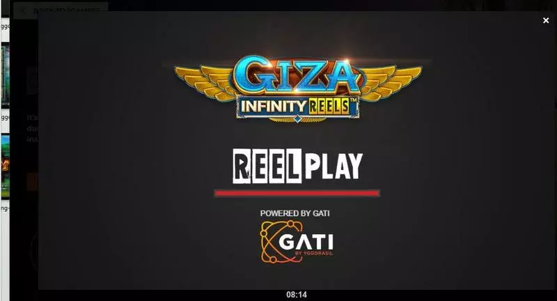 Giza Infinity Reels Slots made by ReelPlay - Introduction Screen