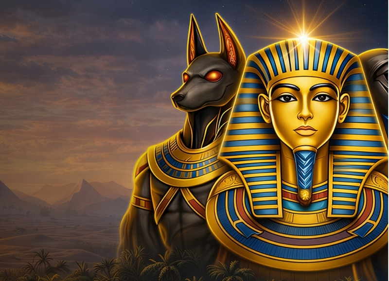 Giza’s Portals Slots made by Tom Horn Gaming - Introduction Screen
