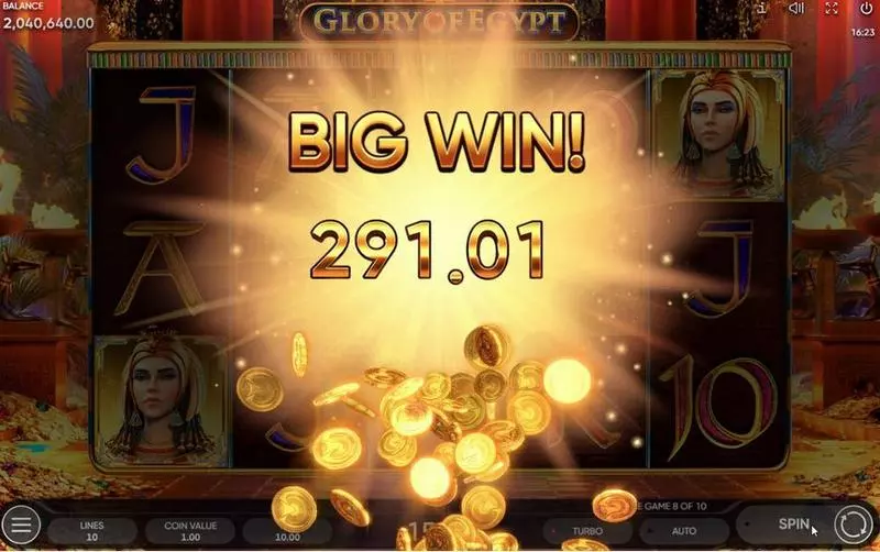 Glory of Egypt Slots made by Endorphina - Winning Screenshot
