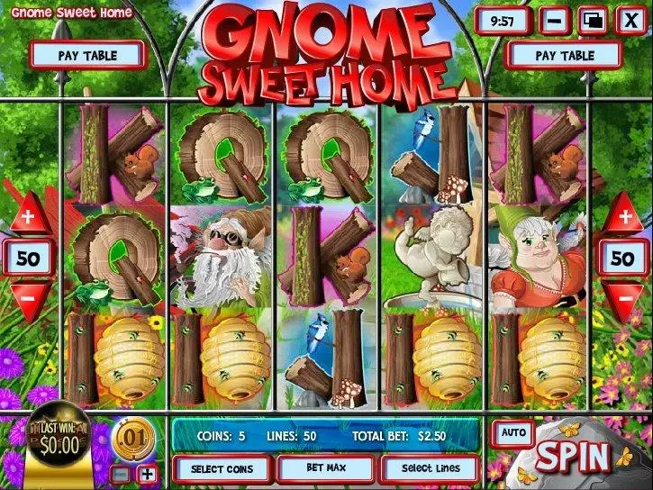 Gnome Sweet Home Slots made by Rival - Main Screen Reels