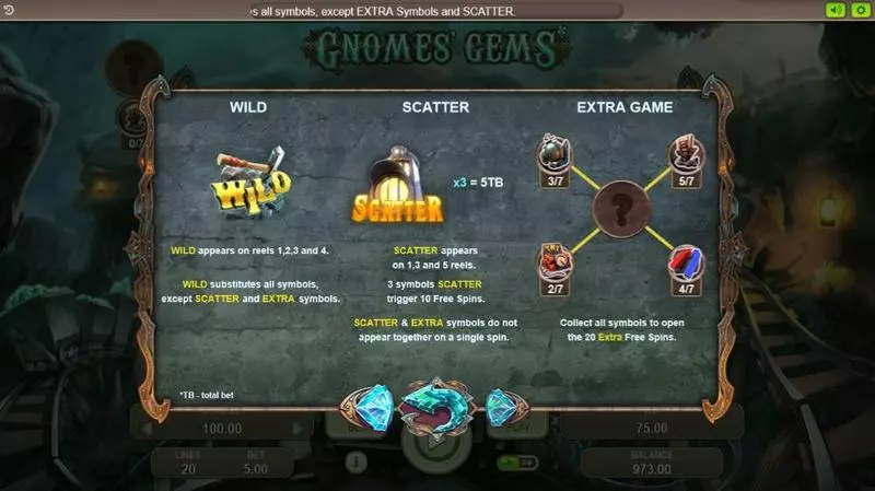 Gnomes' Gems Slots made by Booongo - Info and Rules