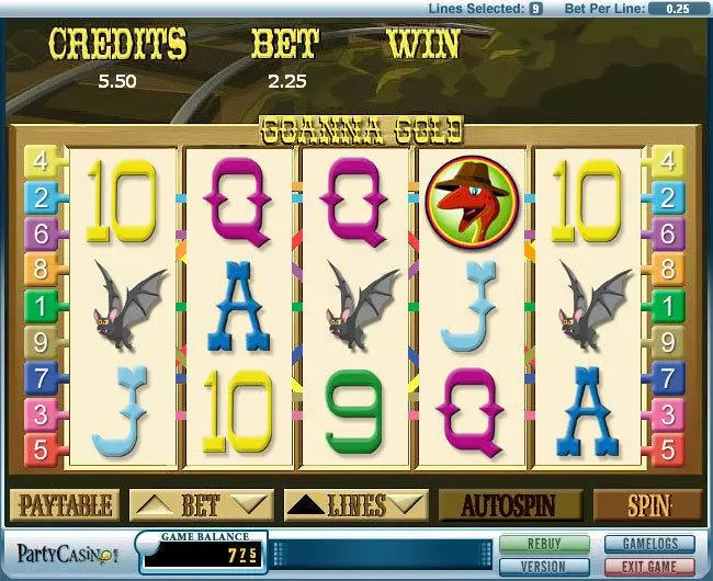 Goanna Gold Slots made by bwin.party - Main Screen Reels