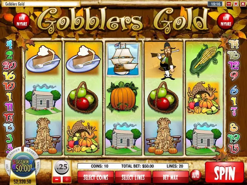 Gobblers Gold Slots made by Rival - Main Screen Reels