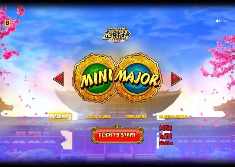God Of Wealth Hold And Win Slots made by BGaming - Introduction Screen