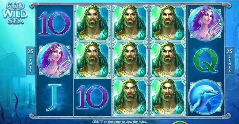 God of Wild Sea Slots made by Playson - Main Screen Reels