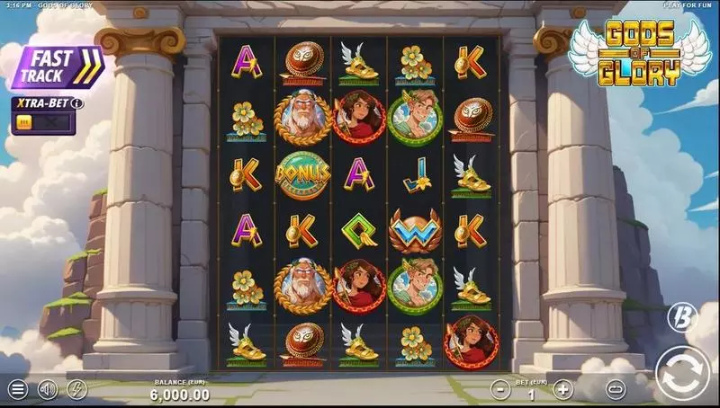 Gods of Glory Slots made by Slotmill - Main Screen Reels