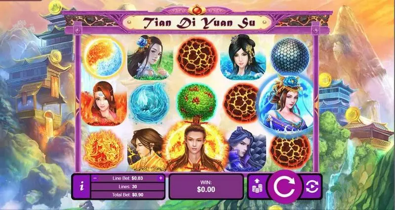 Gods of Nature  Slots made by RTG - Main Screen Reels