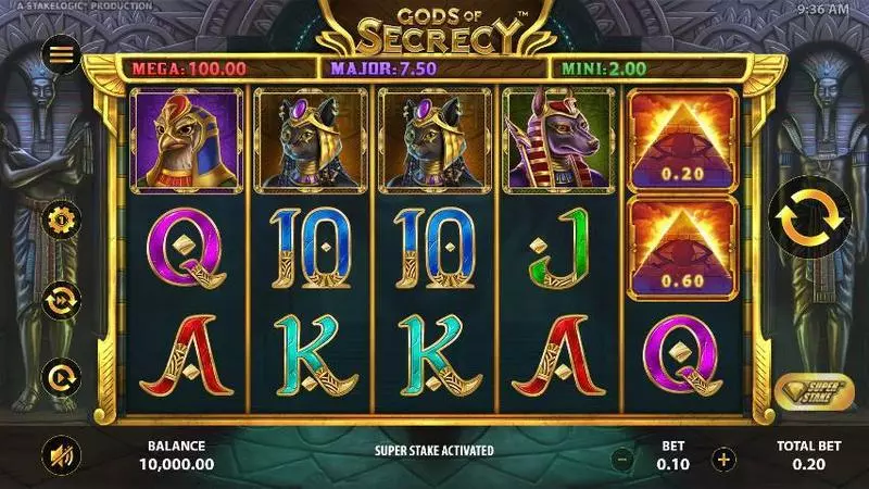 Gods of Secrecy Slots made by StakeLogic - Main Screen Reels