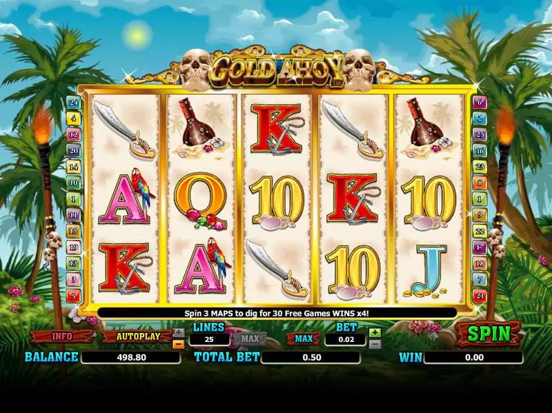 Gold Ahoy Slots made by Amaya - Main Screen Reels