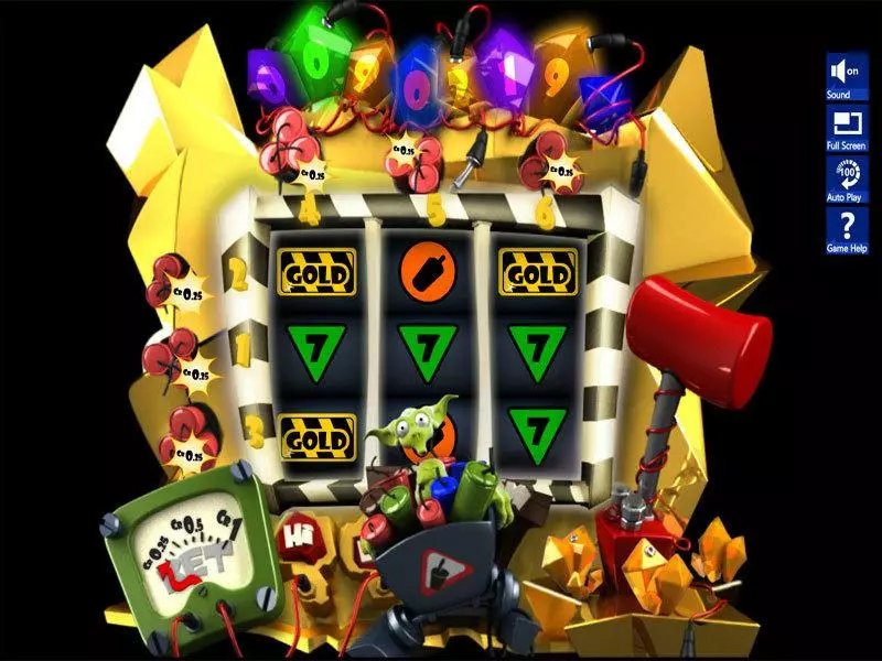 Gold Boom Slots made by Slotland Software - Main Screen Reels