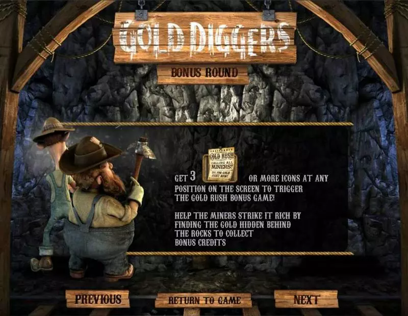 Gold Diggers Slots made by BetSoft - Bonus 1