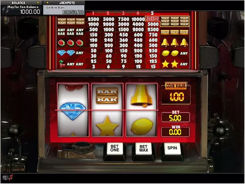 Gold in Bars Slots made by GamesOS - Main Screen Reels